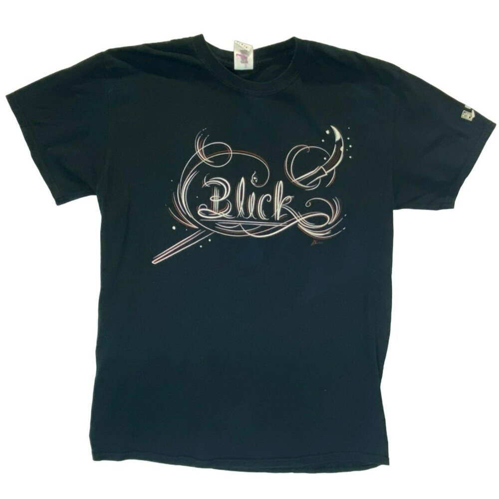 Vintage Blick T-Shirts 3 Black Adult M Artist Art Gildan Fruit of the Loom - Picture 4 of 8